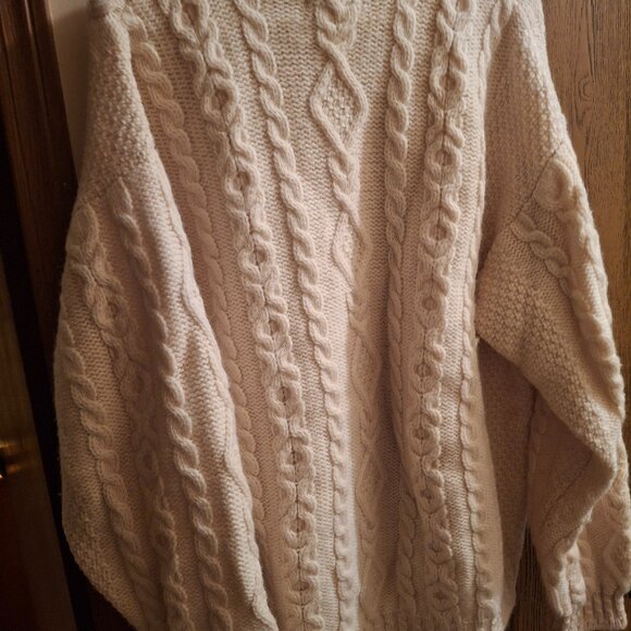 Men's L.L. Bean Wool Fisherman Sweater - Picture 1 of 3